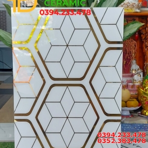 Gạch Trang Trí Hình Lục Giác 30x60 Nhũ Vàng