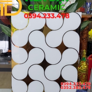 Gạch Điểm Nhấn 30x60 Hoa Văn Nhũ Vàng