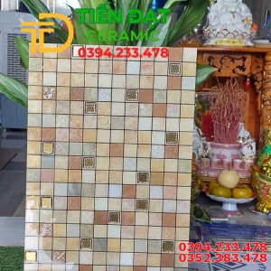 Gạch Mosaic Nhũ Vàng Bạc 30x60 Ốp Trang Trí