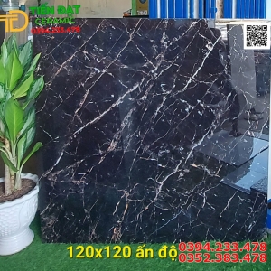 Gạch Khổ Lớn 120x120 Ốp Lát Đen Vân Trắng