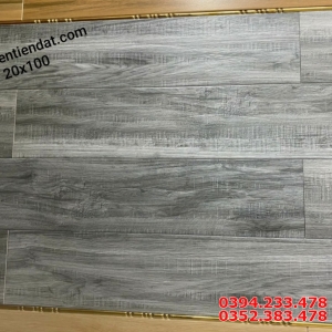 Gạch Ốp Lát 20x100 Vân Xám Giả Gỗ