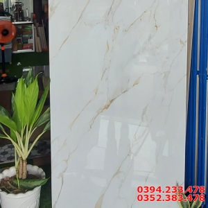 Gạch Khổ Lớn Ốp Lát Biệt Thự 80x160 Trắng Vân Vàng