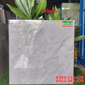 Gạch Lát Nền 80x80 Vân Xám Giả Đá Cao Cấp TQ
