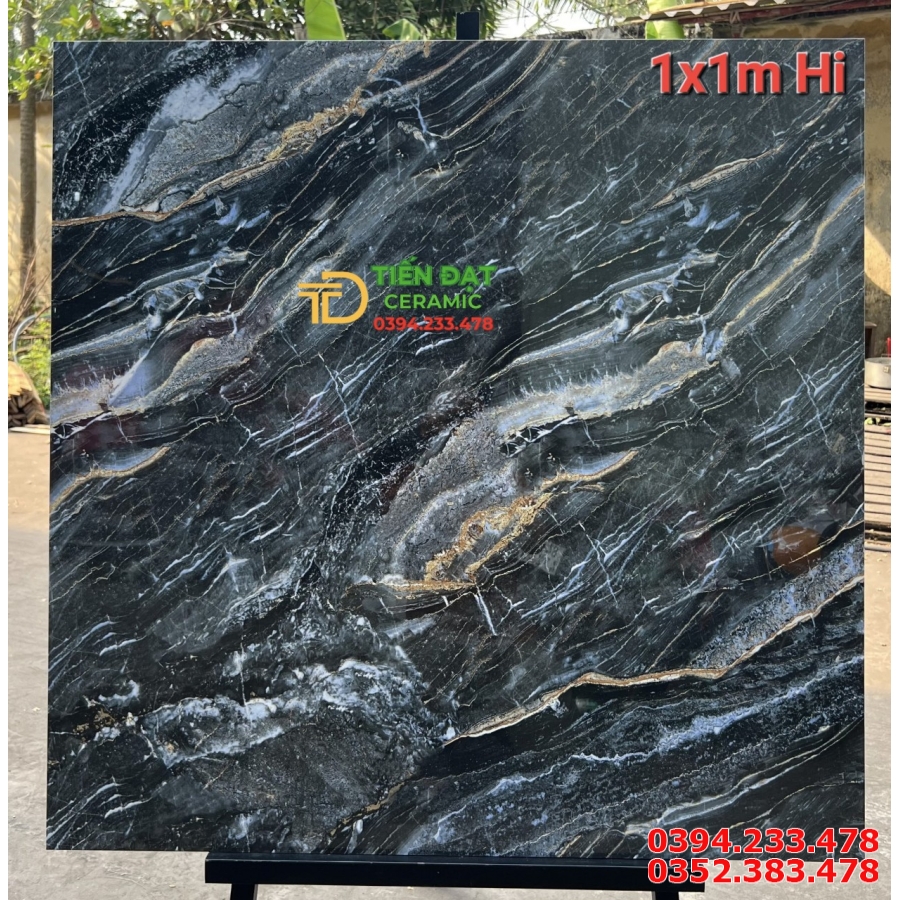 Đá Đồng Chất 100x100 Đen Xám Giả Đá Mẫu Mới