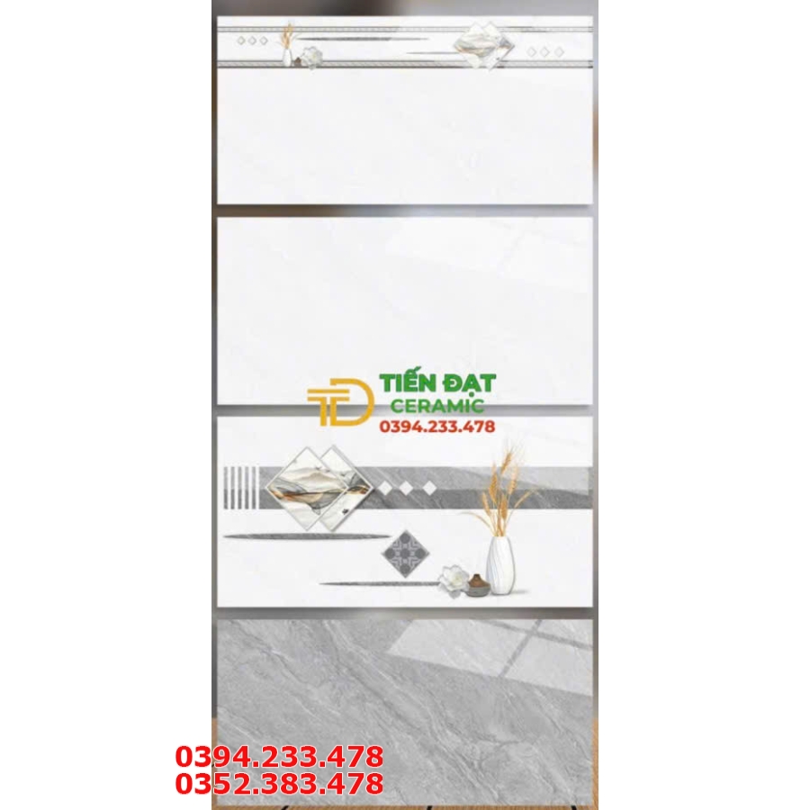 Bộ Đậm Nhạt 30x60 Vân Xám Đá Ốp Tường Xả Kho Giá Rẻ