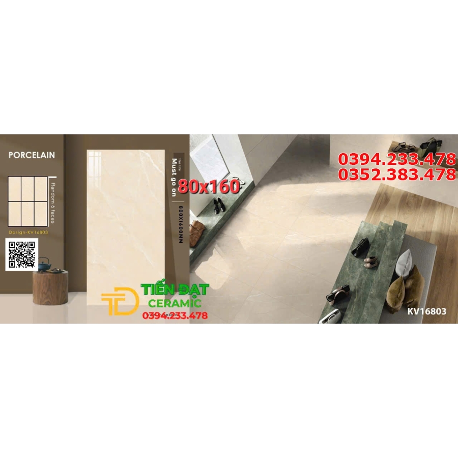 Đá Bóng Kiếng Cao Cấp 80x160 Vân Vàng Giá Rẻ