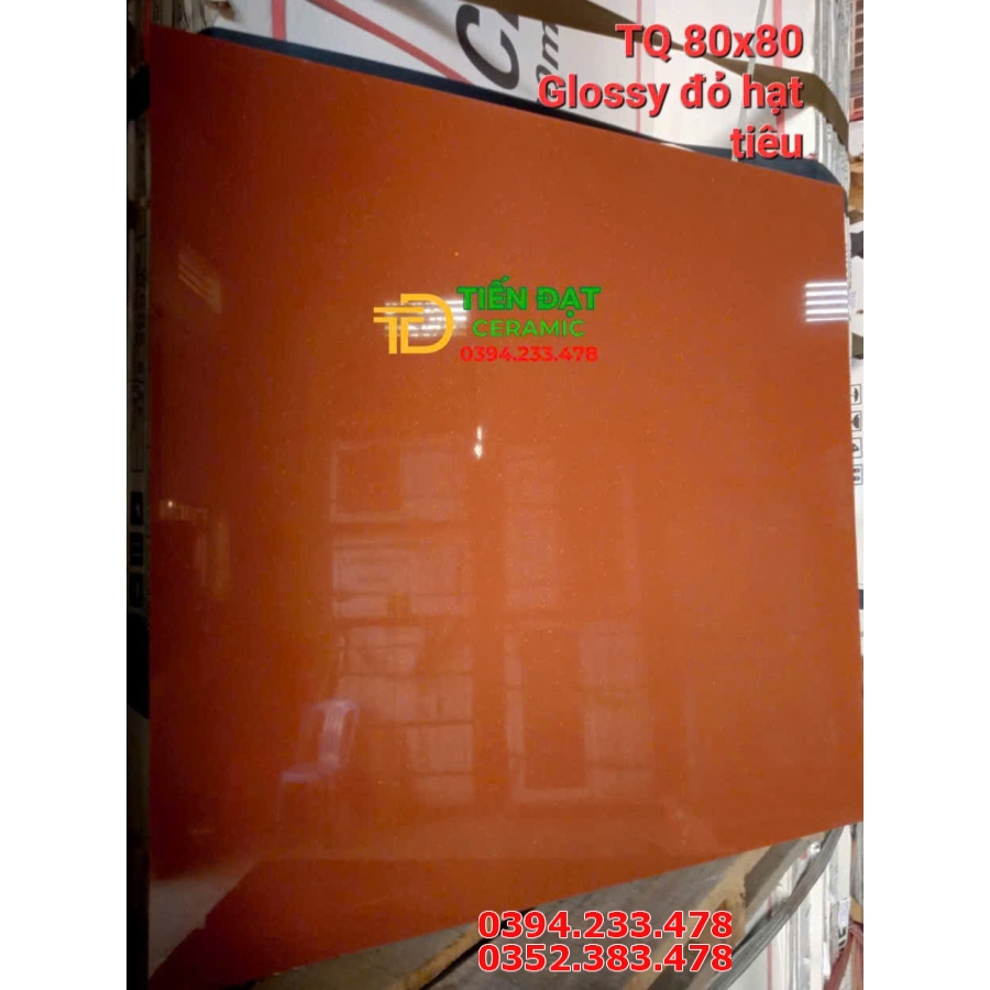 Đá Bóng Kiếng TQ 80x80 Đỏ Hạt Tiêu Cao Cấp