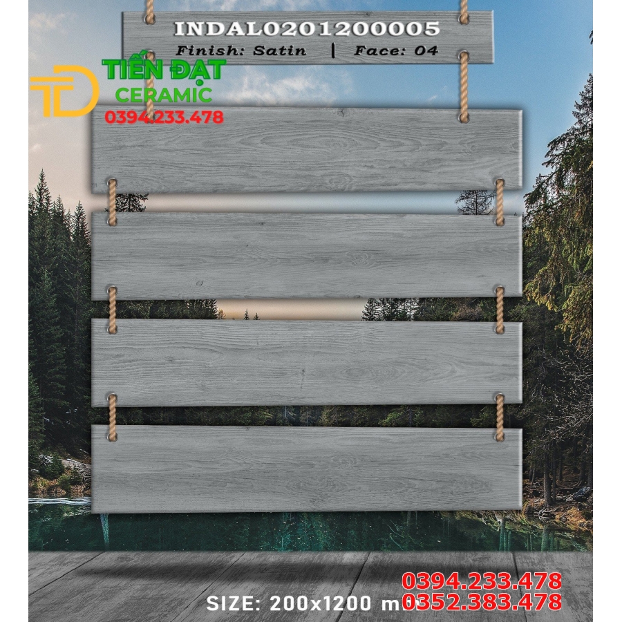 Đá Đồng Chất 20x120 Vân Xám Cao Cấp Ấn Độ