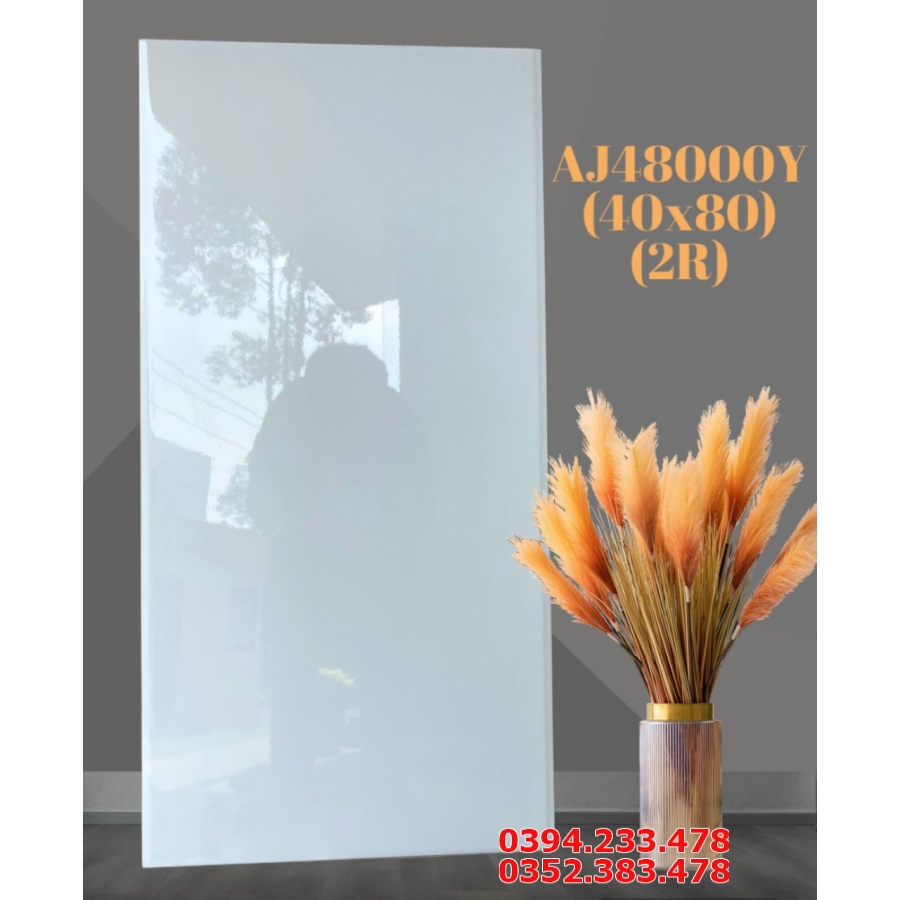 Đá Đồng Chất 40x80 Trắng Trơn Bóng Kiếng Giá Rẻ
