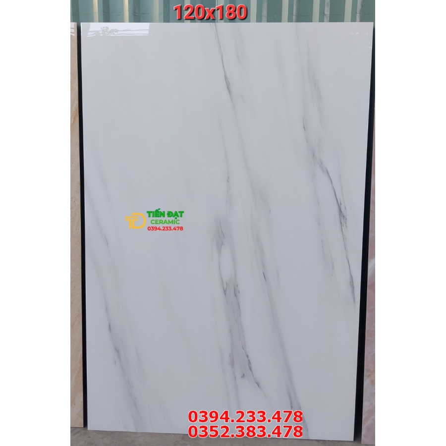Đá Granite Bóng Kiếng 120x180 Trắng Vân Khói Đẹp