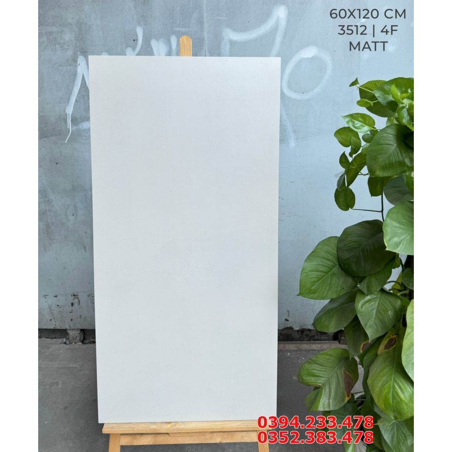Đá Marble 60x120 Trắng Mờ Matt Cao Cấp