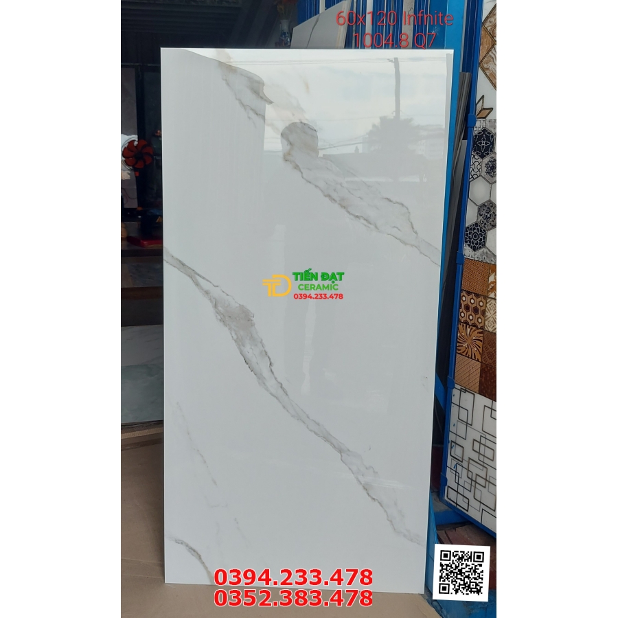 Đá Marble Cao Cấp 60x120 Ốp Lát Trắng Vân Khói Giá Rẻ