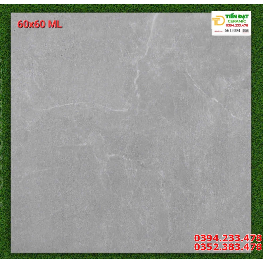 Đá Mờ Cao Cấp Prime 60x60 lát Nền Vân Xám Nhẹ 