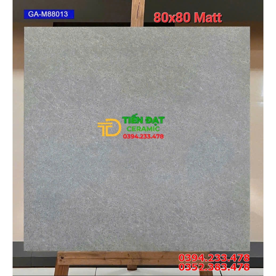 Đá Mờ Việt Ý 80x80 Ốp Lát Vân Xám Xi Măng 