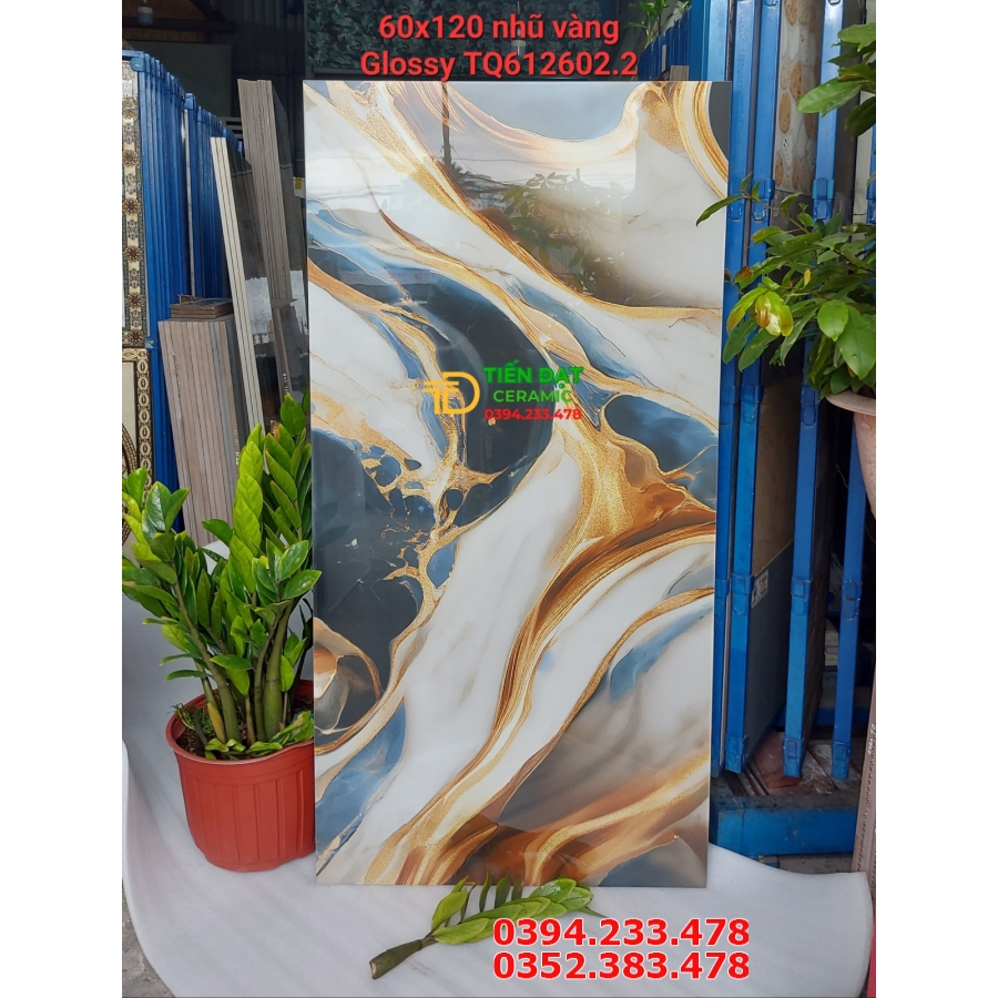 Đại Lý Gạch Trung Quốc 60x120 Nhũ Vàng Tại Lý Thường Kiệt