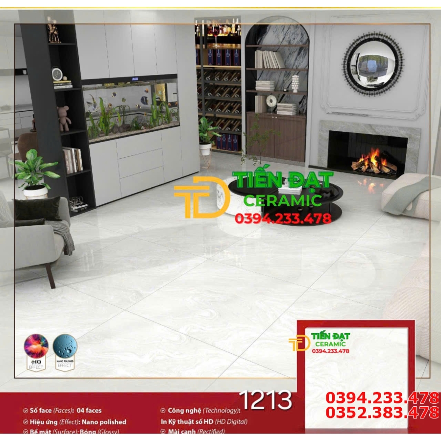 Gạch Bóng Kiếng Kim Cương 120x120 Cao Cấp Prime Tại Quận 7