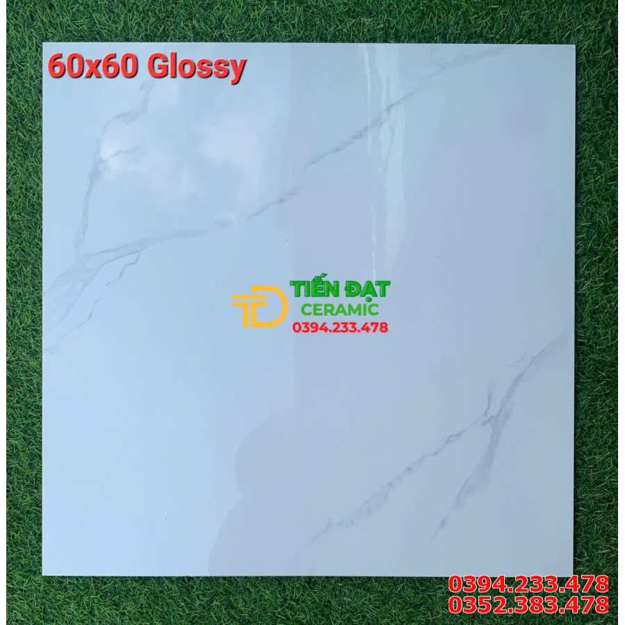 Gạch Bóng Kiếng 60x60 Trắng Vân Xả Kho Giá Rẻ