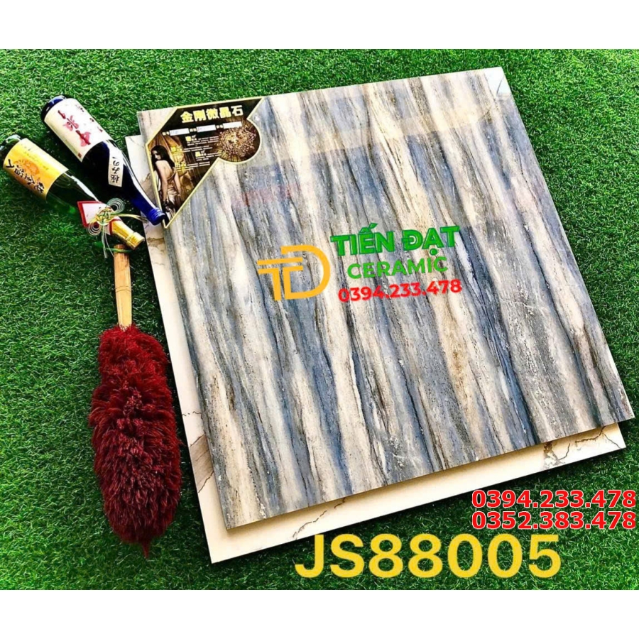 Gạch Bóng Kiếng 80x80 Lát Nền Nhũ Vàng TQ