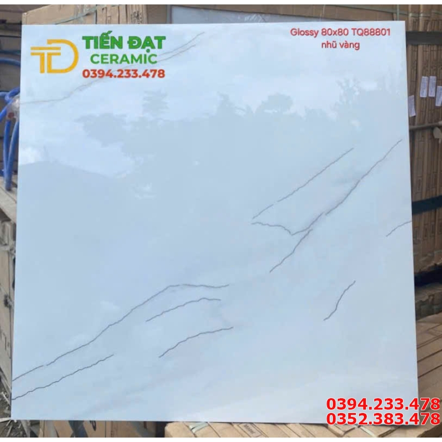 Gạch Cao Cấp TQ 80x80 Nhũ Vàng Ốp Lát Biệt Thự