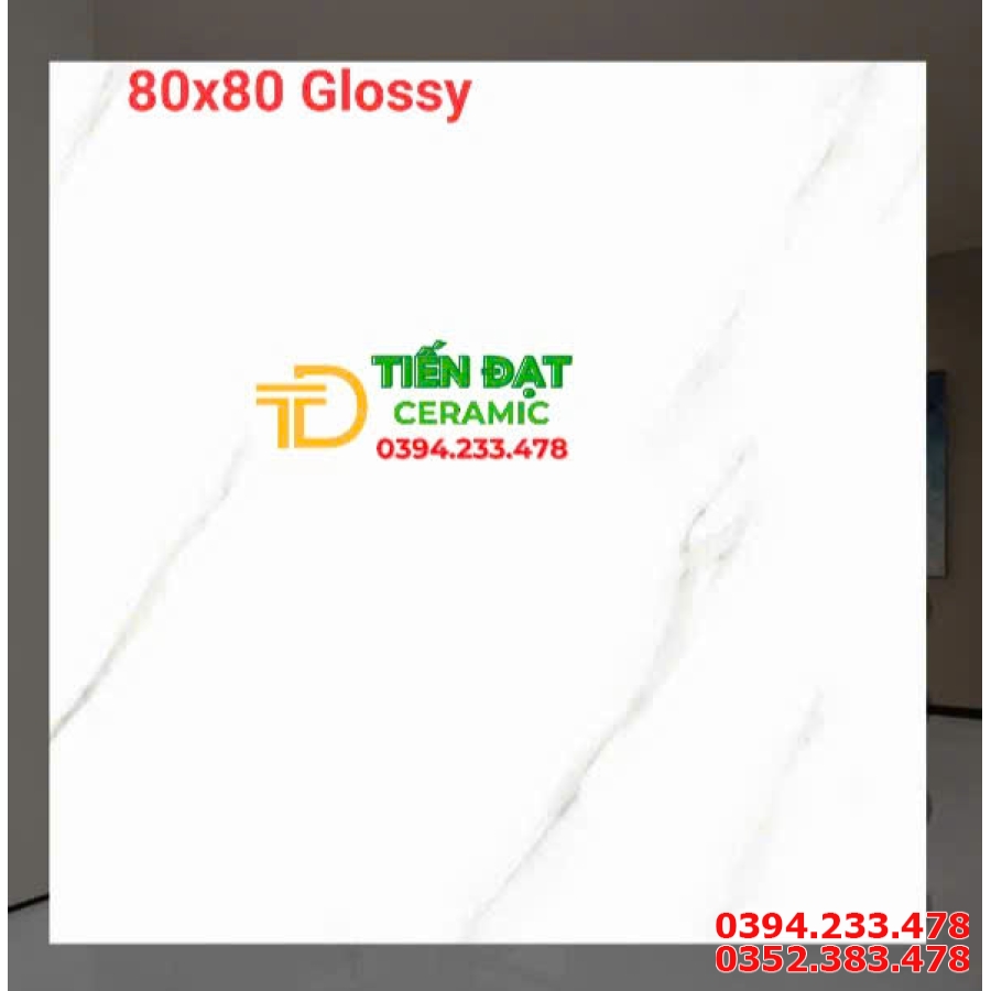Gạch Bóng Kiếng 80x80 TQ Trắng Vân Cao Cấp
