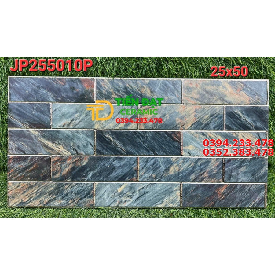 Gạch Bóng Kính 25x50 Trang Trí Điểm Nhấn Khắc Kim