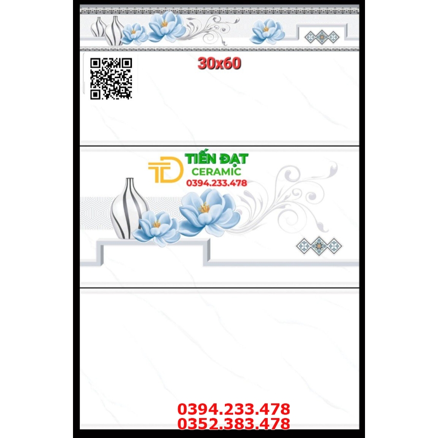 Gạch Dán Tường Tolet 30x60 Bộ Đậm Nhạt Mẫu Mới