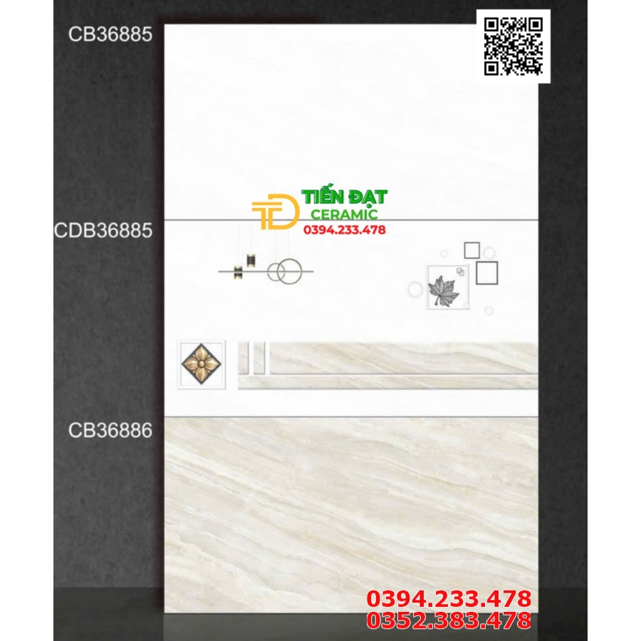 Gạch Bóng Kính 30x60 Vân Vàng Nhạt Giả Đá