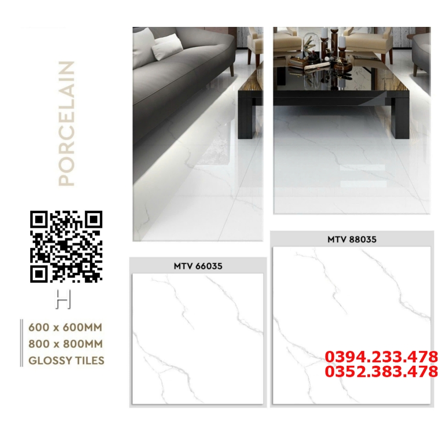 Gạch Bóng Kiếng 80x80 Vân Giả Giả Bán Chạy Nhất 