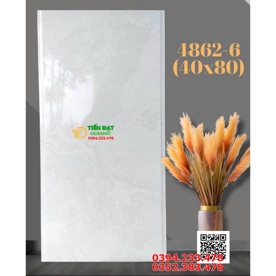 Gạch Ốp Lát Phòng Khách 40x80 Vân Đá Nhập Khẩu