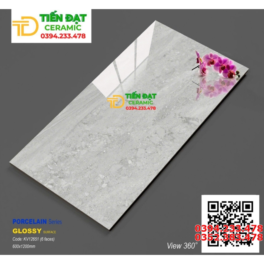 Gạch Cao cấp 60x120 Khổ Lớn Bóng Kính Mẫu Mới