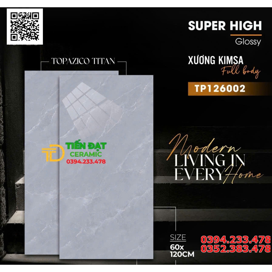 Gạch Cao Cấp Vicenza 60x120 Vân Giả Đá Rẻ Tại Long An