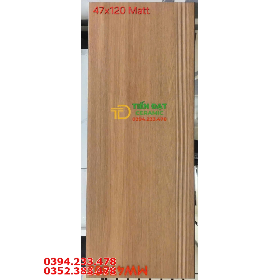 Gạch Cầu Thang 47x120 Vân Gỗ Vàng Nhạt Mẫu Mới