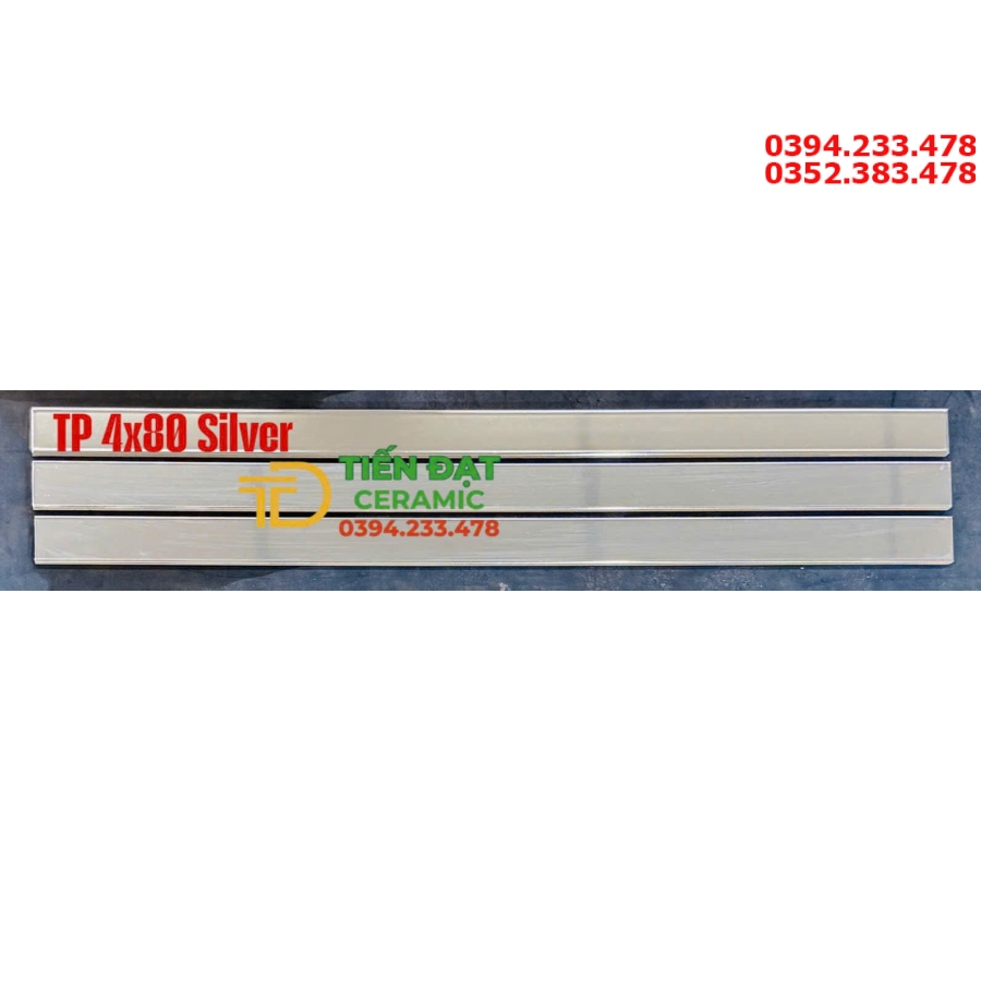 Gạch Chỉ Đường Viền 4x80 Khắc Bạc Trắng Mới Nhất