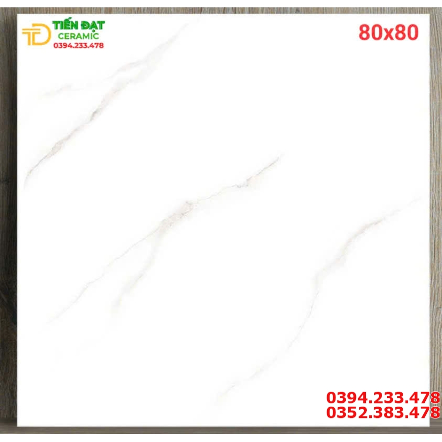 Gạch Lát Nền 80x80 Đá Bóng Kiếng Vân Vàng Sale 