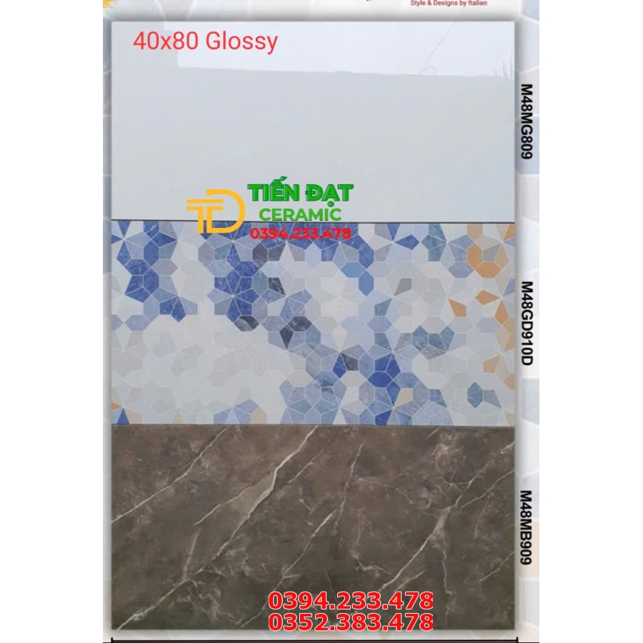 Gạch Đá Cao Cấp Apodio 40x80 Điểm Hoa Văn Lục Giác