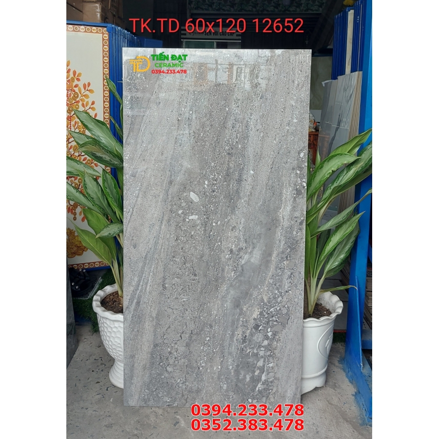 Gạch Đá Granite 60x120 Vân Xam Giả Đá Cao Cấp 