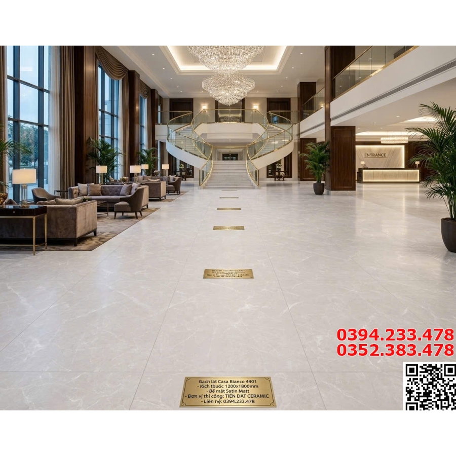 Gạch Đá Mờ Cao Cấp 120x180 Nhập Khẩu Lát Khách Sạn