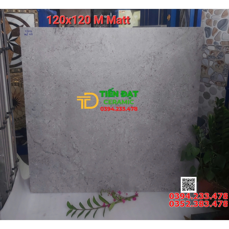 Gạch Đá Mờ Khổ Lớn 120x120 Lát Phòng Khách Cao Cấp