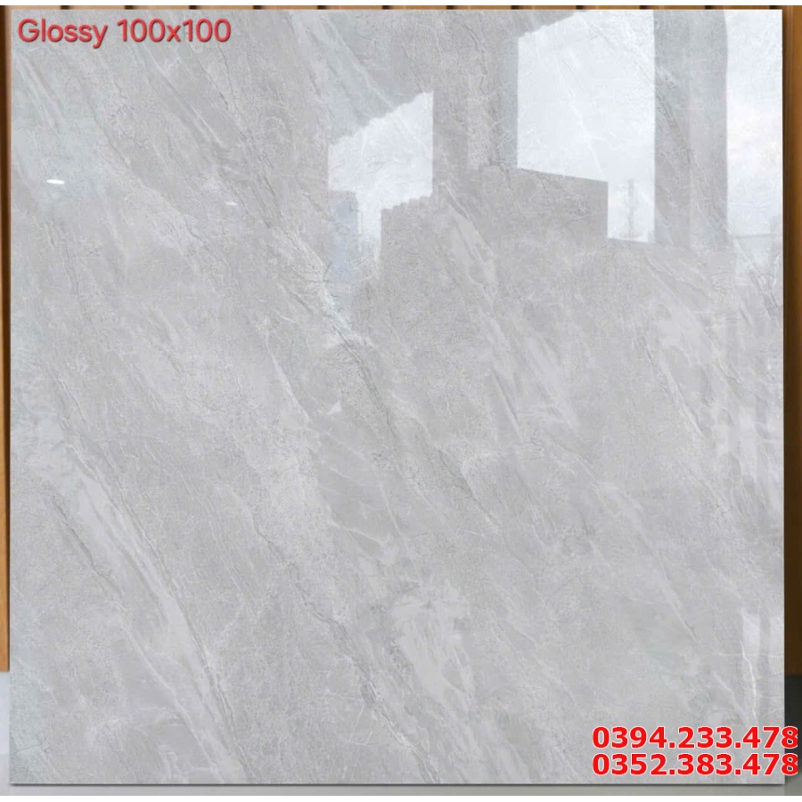 Gạch Đá Viglacera Cao Cấp 100x100 Vân Xám Giả Đá                                                                                 