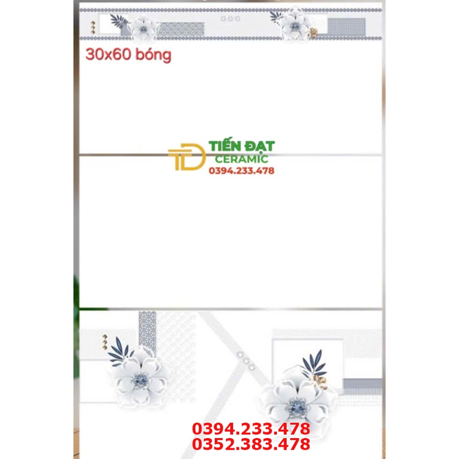 Gạch Dán Tường 30x60 Bộ Thân Viền Điểm Đồng Giá