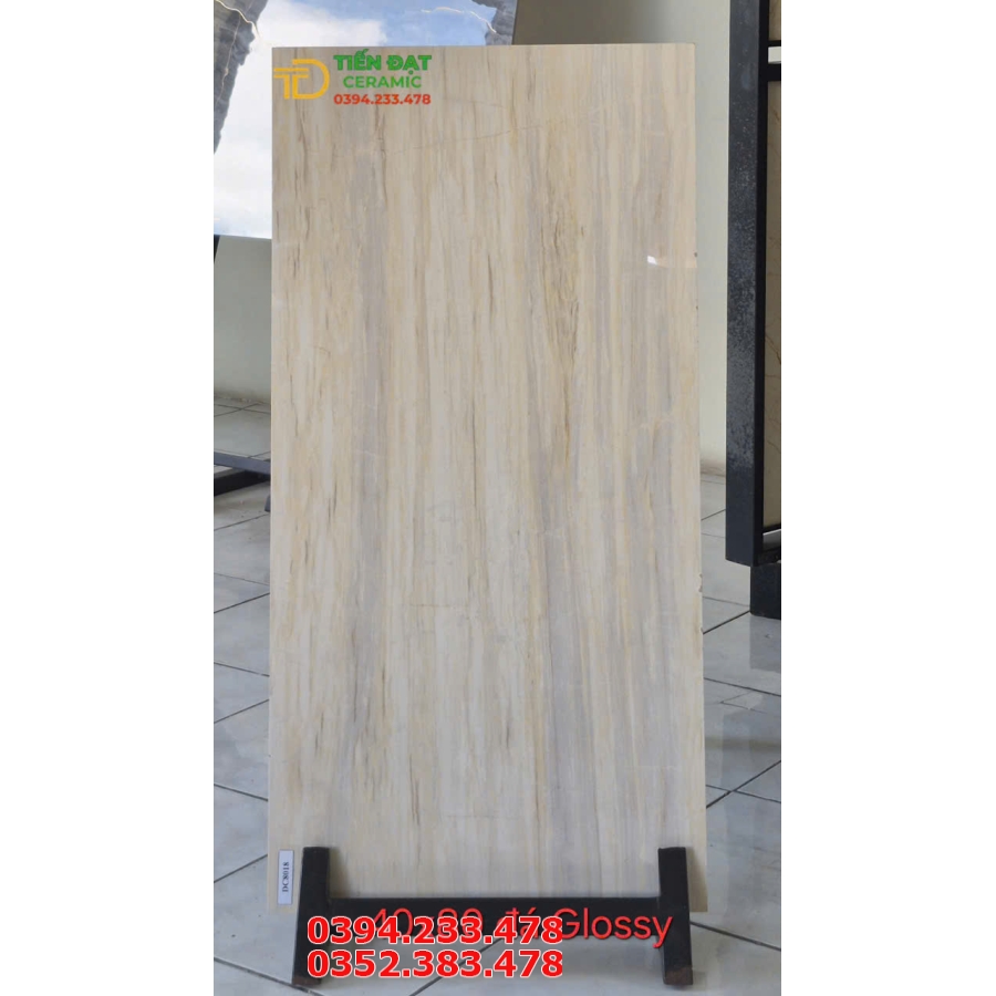 Gạch Đồng Chất TQ 40x80 vân Gỗ Bóng Kính Ốp Tường