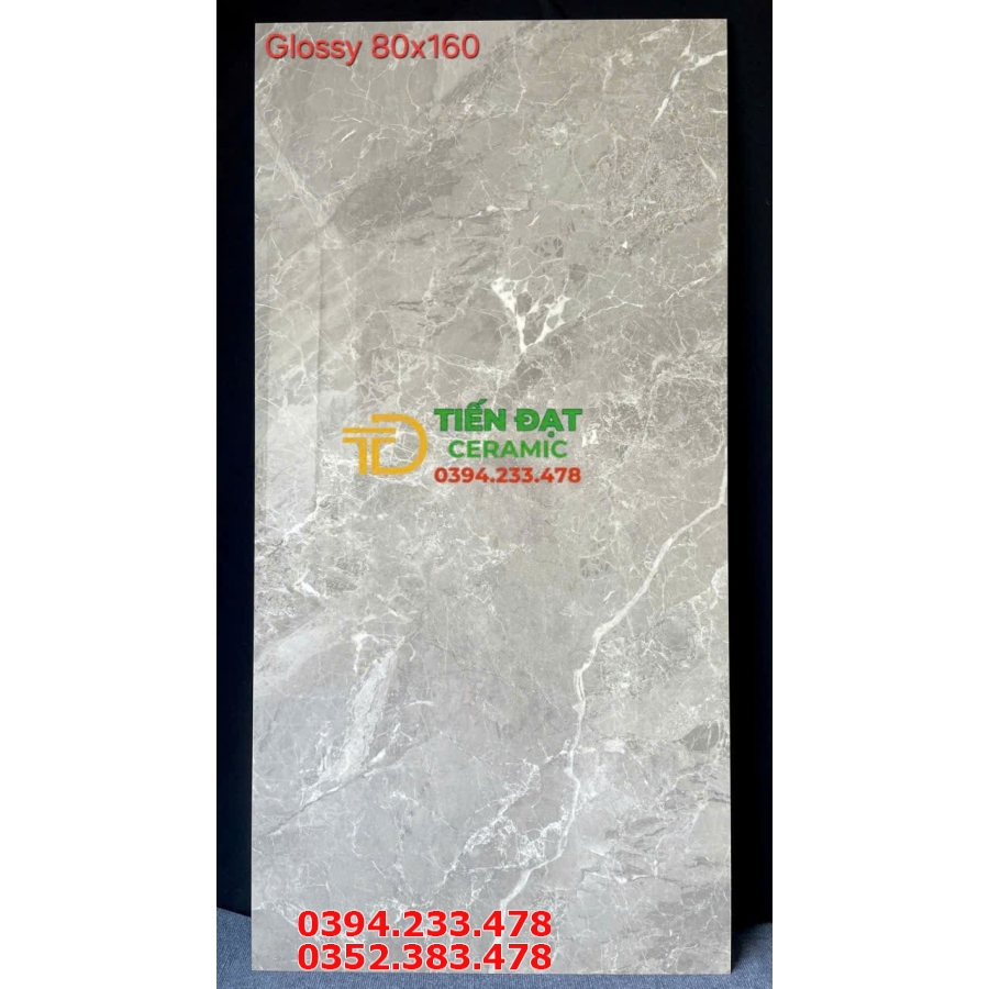 Gạch Giả Đá 80x160 Bóng Kiếng Lát Phòng Khách Mẫu Mới