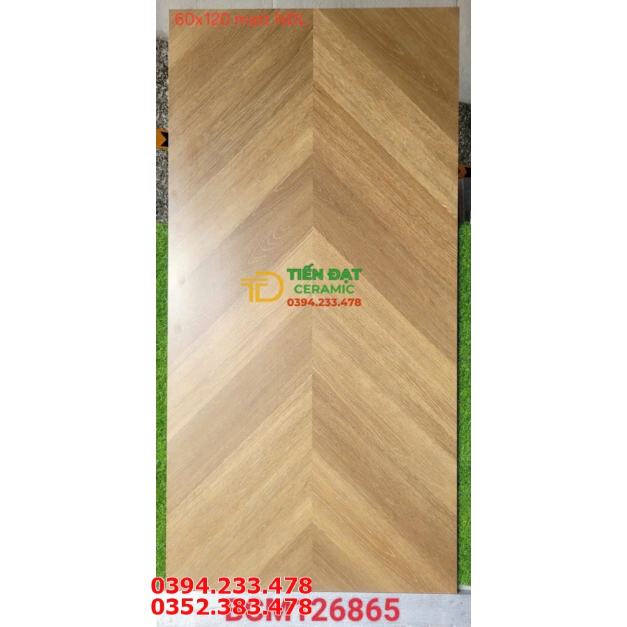 Gạch Giả Gỗ Xương Cá 60x120 Ốp Lát Phòng Khách