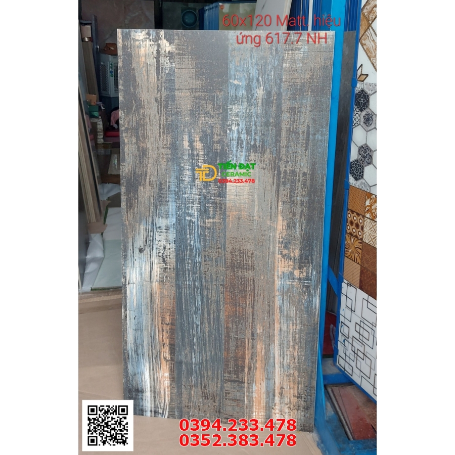 Gạch Giả Vân Gỗ Hiệu Ứng Carving 60x120 Mẫu Mới