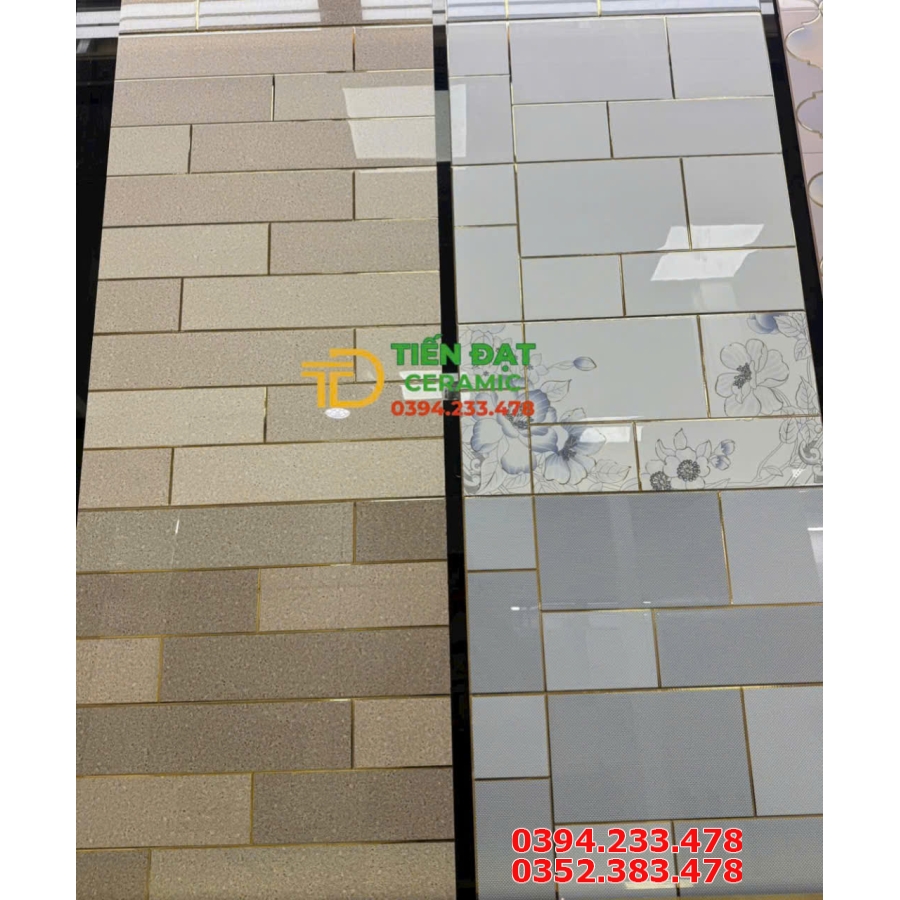 Gạch Ốp Tường 30x60 Khắc Kim Vân Xám Đậm Nhạt