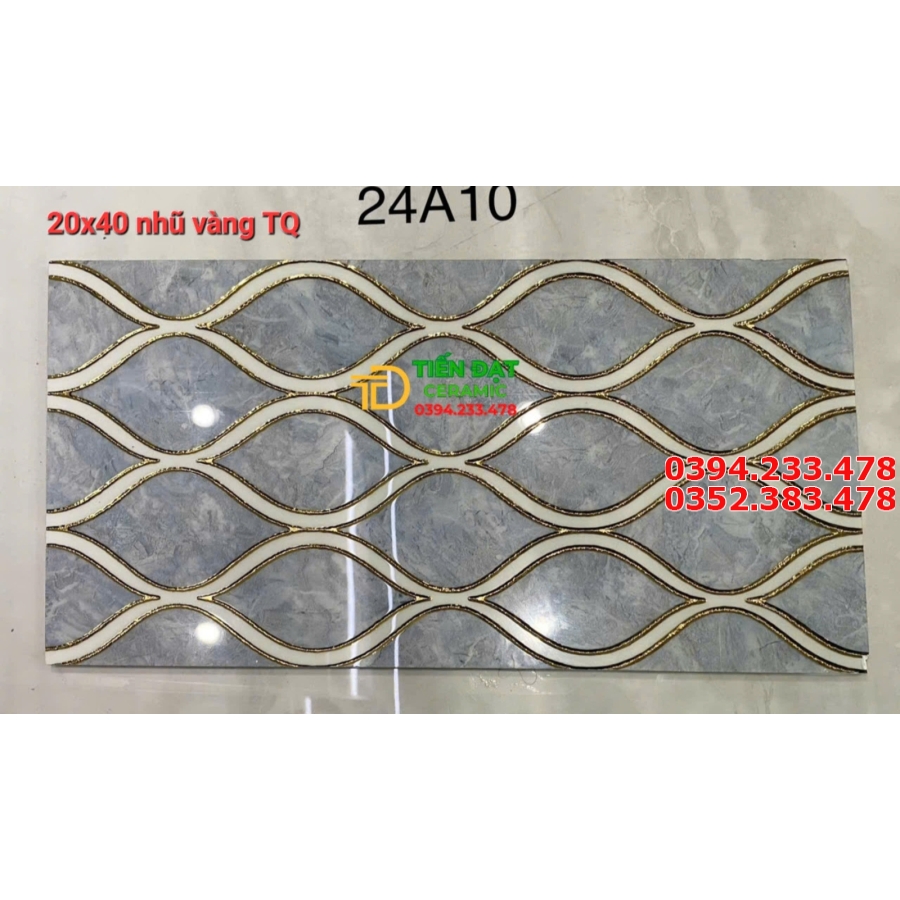 Gạch Khắc Kim 20x40 Bóng Kính TQ Giá Rẻ