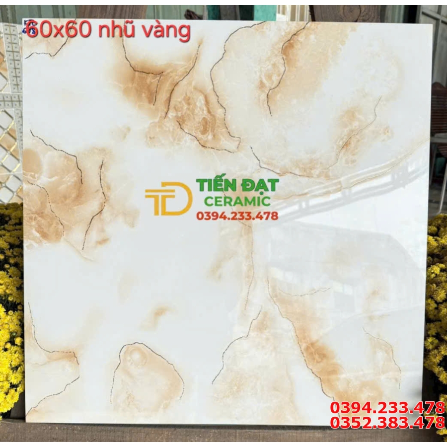 Gạch Khắc Kim 60x60 TQ Ốp Lát Đại Sảnh Lớn Mới Nhất