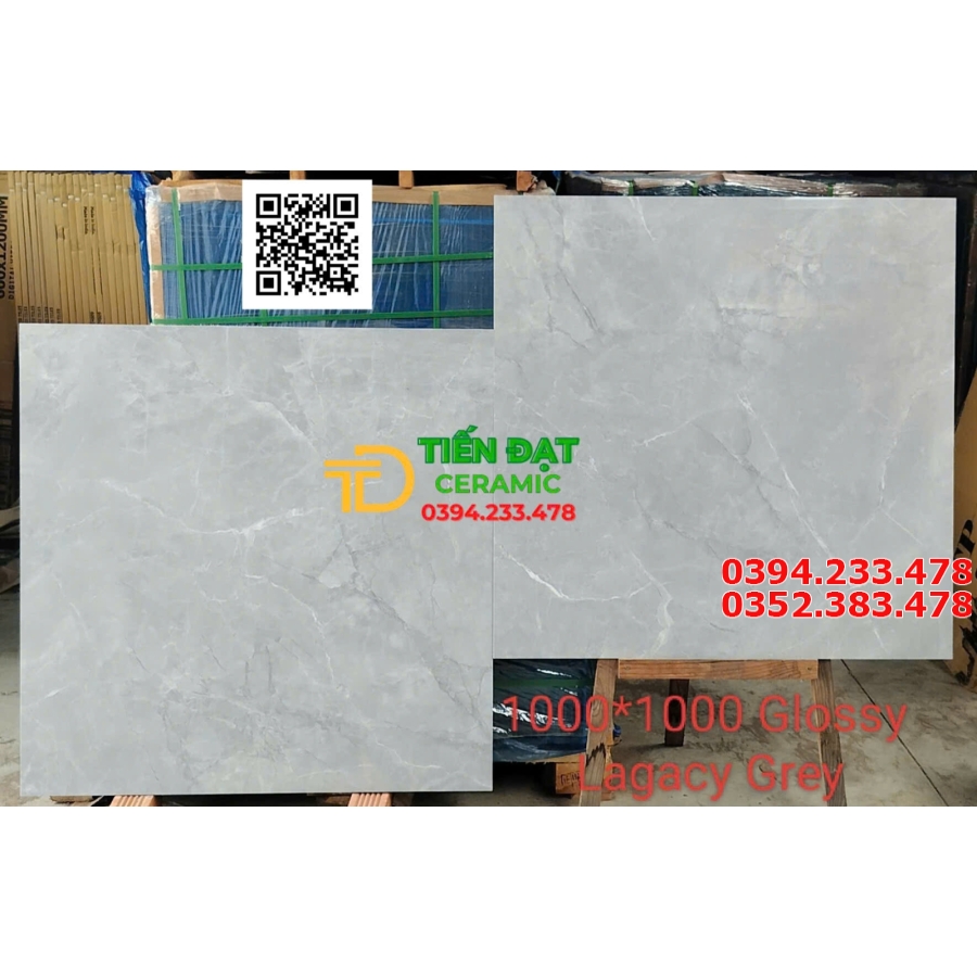 Gạch Khổ Lớn 100x100 Ốp Tường Vân Xám Đá Lagacy Grey
