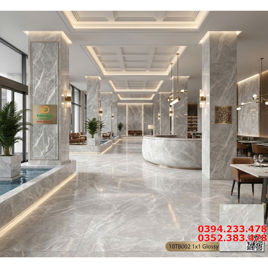 Gạch Đồng Chất 100x100 TQ Ốp Lát Nhà Hàng Cao Cấp