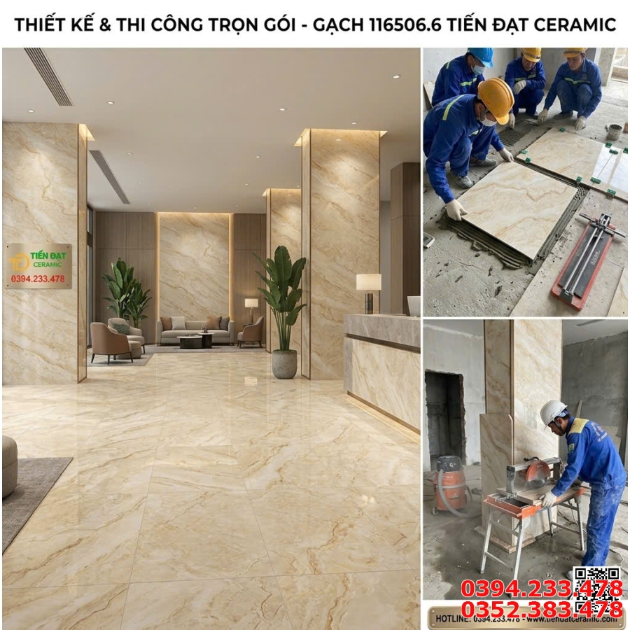 Gạch Granite 100x100 Ốp Lát Khách Sạn Nhũ Vàng TQ